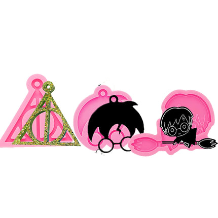 1pc Resin Magic Series Epoxy Keychain Silicone Molds Casting, DIY Fondant Cake Chocolate Mould