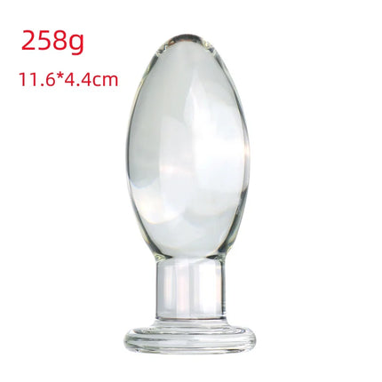 VaHppy Glass Anal Plugs Large 780g Diameter 7cm Duck Egg Style Sex Toys Masturbator Extension Training Lesbian Gay SM BDSM Sex