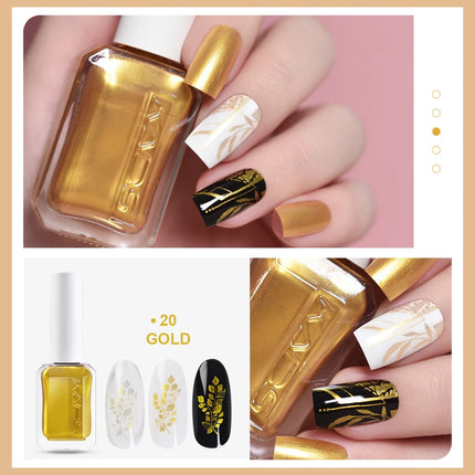 11ml 24 Colors Nail Stamping Polish Gold Silver Nail Art Varnish for Stamping Plate DIY Nail Printing Polish Nail Art Tools