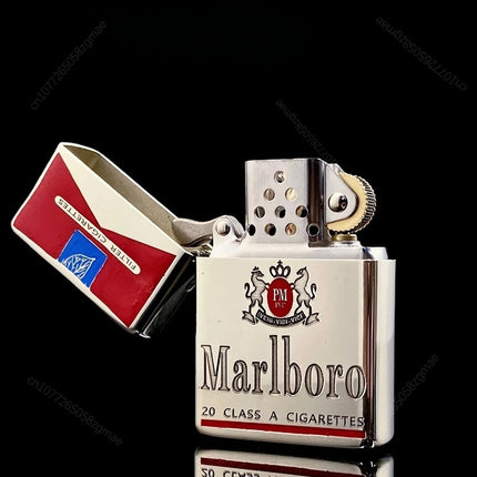 Zorro II White Copper Armor Kerosine Lighter Retro Windproof Grinding Wheel Lighter Men's Collection Gift smoking accessories