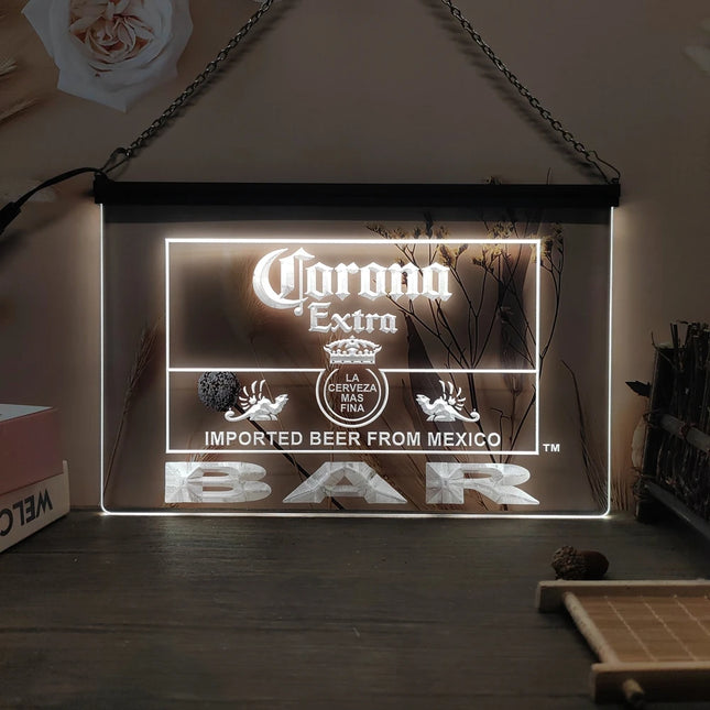 Corona Extra Bar Beer-3D Carving LED Neon Sign Home Decor Wall Wedding Creative Bedroom Desk