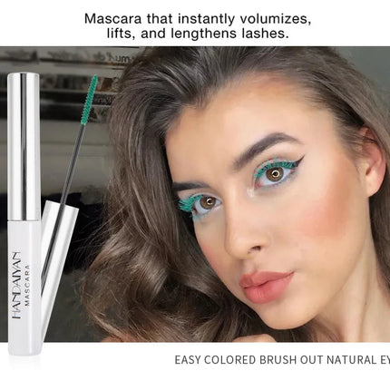 12 Color Mascara Waterproof Fast Dry Eyelashes Curls Extension Festival Make-Up Eyelashes Blue Red Purple Black White Mascara