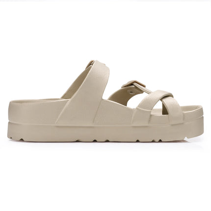 KIDMI Womens Platform Sandals with Arch Support Women Sandals Outdoor Light Beach Sandal Woman Comfort Ultra Cushion EVA Slides