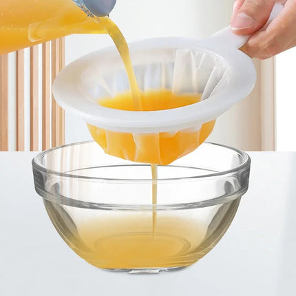 1PC Fine Mesh Strainer Spoon for Coffee, Milk, Soy, and Yogurt 100/200/300/400 Mesh Nylon Filter For Kitchen Dining Gadgets