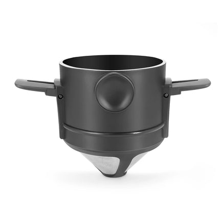Folding Portable Hand Brewed Coffee Dripper Cone, for Drip Coffee and Tea with Stainless Steel Holder, No Filter Paper Ultra Fin