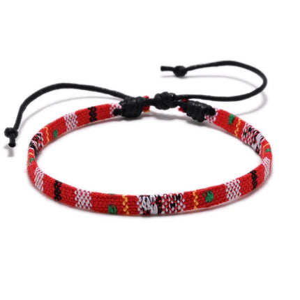 Bohemia Style Colorful Weave Rope Friendship Bracelets For Woman Men Cotton Handmade Braided Bracelet Ethnic Jewelry Gifts