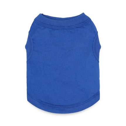 Cotton Dog Tank Top, Solid Color Sleeveless Pet T-Shirt, Breathable Dog Clothes for Small Dogs Chihuahua Yorkie