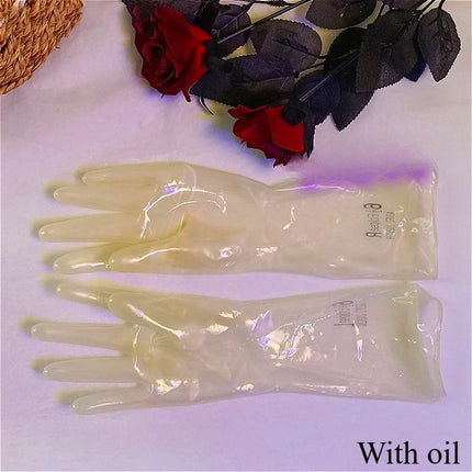 Latex Gloves Ultra-thin Transparent Rubber Finger Gloves Adult Unisex Sexy Lingerie Accessories High Elasticity Tight Fitting