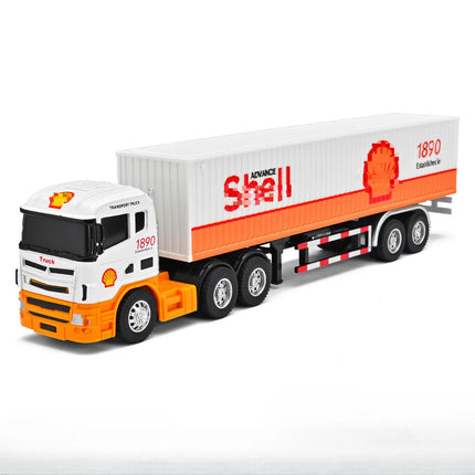 Alloy Car Model Container Transport Truck Engineering Trailer Toy Car Gift Display Collection