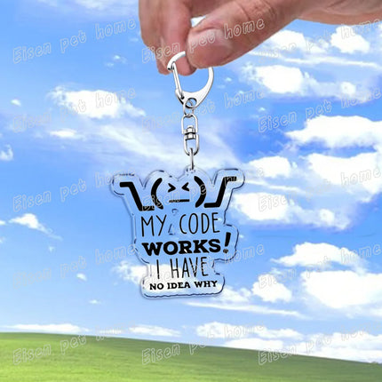 Funny XP 98 Window 10 Computer Keychains for Accessories Bag Charm Programmer Keyrings Jewelry Friends Birthday Gifts