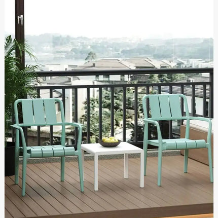 Nordic Patio Bistro Set Foldable Plastic Chair Table Balcony TikTok Viral Outdoor Furniture for Balcony Patio Furniture Set