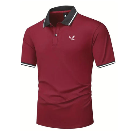Fashion Men's Short Sleeved Summer Polo Shirt with 3D Digital Printing for Casual Outdoor Wear Cross-border Europe and America