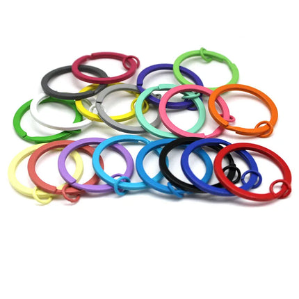 10-20pcs/Pack Colorful Key Ring Key Chain Accessories 30mm Round Split Keychain DIY Metal Key Holder Split Rings Wholesale