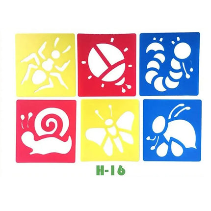 6PCS/Set Drawing Stencils for Kids Washable Reusable  Learning Themed Primary Shape Template for Kid Toddlers Preschool TMZ