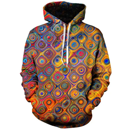 Fashion New Whirlpool Pattern men's Hooded Sweatshirt 3D Printed Color Sports Shirt Stree men's And women's Super Large Hoodies