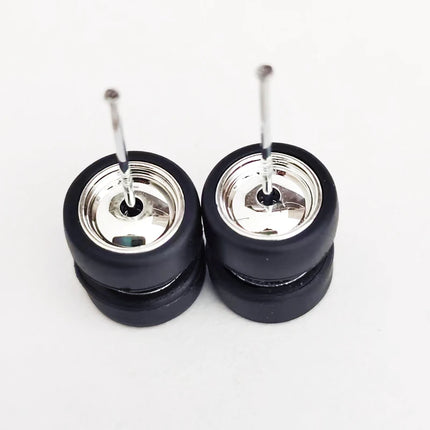 1/64 Mini Car Wheels 11mm Tires Tyres 1:64 Model Cars Rims Mirror Disc Claw Shape For Hot Wheel/Matchbox/Domeka