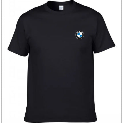 BMW Official Summer Short-sleeved T-shirt Car Classic Simple Logo Men's Women's Clothing Printing Pure Cotton Fashion High-end