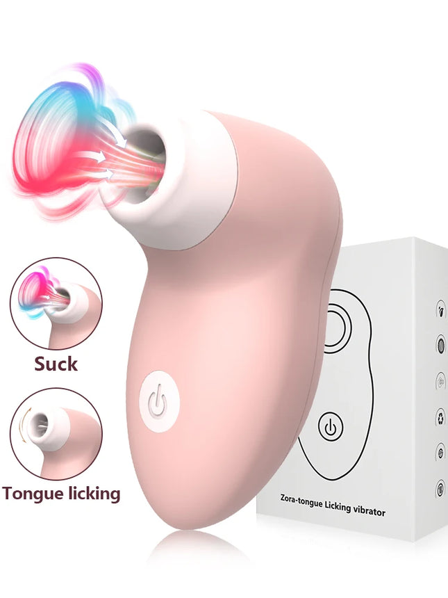 Powerful Clitoris Sucker Vibrator Oral Sex Tongue Nipple Clit Stimulation Massager Suck Vibrator Masturbator Sex Toys for Adults