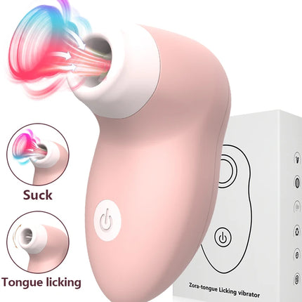 Powerful Clitoris Sucker Vibrator Oral Sex Tongue Nipple Clit Stimulation Massager Suck Vibrator Masturbator Sex Toys for Adults