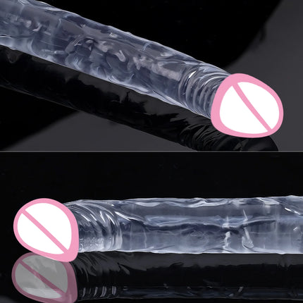 Double headed realistic dildo long penis double penetration Adult Sex Toys For G Spot Vagina Anal Sex Designed for lesbian women