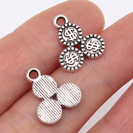 20pcs Moneybag Charms Money Us Dollars Pendants Jewelry Making Lucky Money Charms For Bracelet Making Antique Silver Color