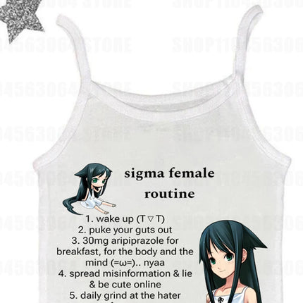 Kawaii Harajuku Fairy Vintage Fashion Gothic Print Tank Top Clothing Women's Summer Tops 2000s Star Girl Baby Tee Y2K Top E-girl
