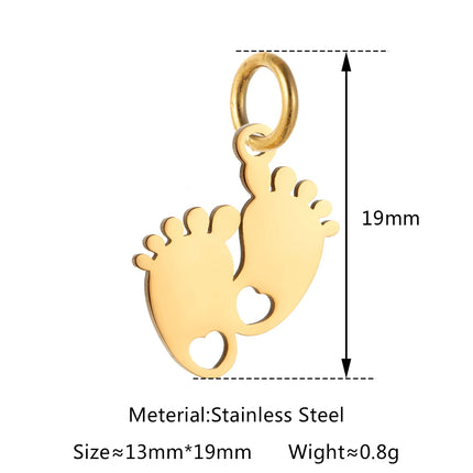 5pcs/Lot Stainless Steel Hollow Animal Cat Or Dog Claw Charm For DIY Necklace Bracelet Earrings Jewelry Accessories Pendants