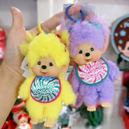 Monchhichi Plush Keychain Bag Hanging Accessories Kawaii Keychains Monkiki Doll Hanging Pendants Collection Birthday Gift モンチッチ