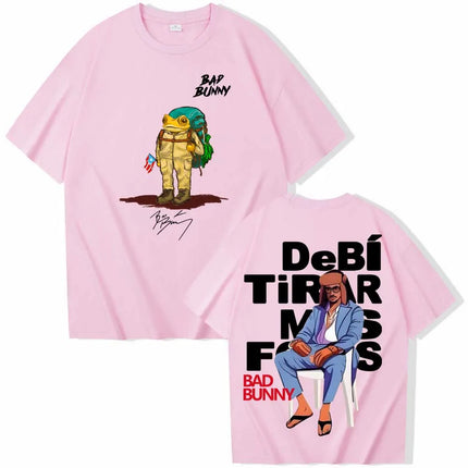 Debi Tirar Mas Fotos World Tour 2026 Bad Bunny Graphic T-Shirts Men Women Loose Casual Cotton Tees Street Hip Hop Oversized Tops