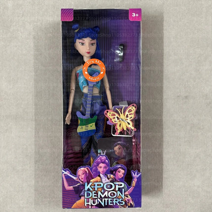 Kpop Rumi Mira Zoey Vinyl Doll Anime Hunters Girl 11 Inch Articulated With Theme Music Cute Toy 3PCS Set Gift for Kids Girl Fans