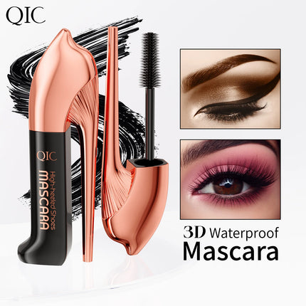 2025 High Heels Mascara 3D Waterproof Non-smudging Thick Curl Natural Slender Cross-border Makeup