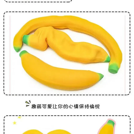 Simulated Banana Squishy Toy Slow Rising Stress Ball Novelty Sensory Fidget Anxiety Relief Squeeze