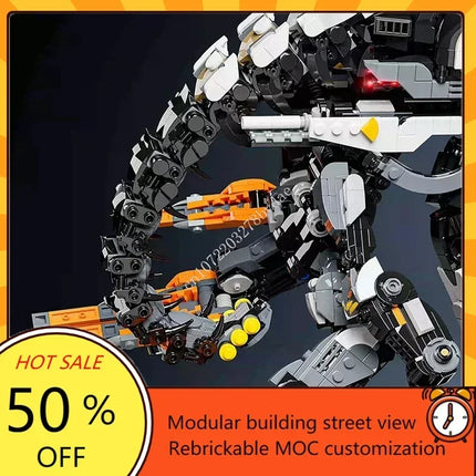 MOC Horizon West Tooth Tremortusk Building Blocks Set Forbidden Elephant Monster Beast Bricks Toy For Children Birthday Kid Gift
