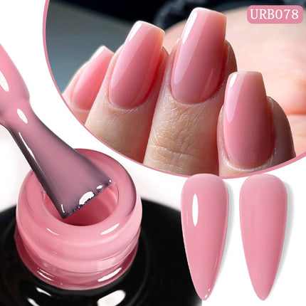 UR SUGAR 7ml Pink Nude Natural Rubber Base Gel Nail Polish Semi Permanent Chrome Sequins Soak Off Construction UV Gel Varnish