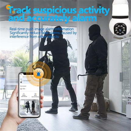 8MP E27 Bulb Lamp Camera LED Bulb Smart IP Surveillance Two-way Audio AI Auto Detect Wireless Surveillance Cameras WIFI Camera
