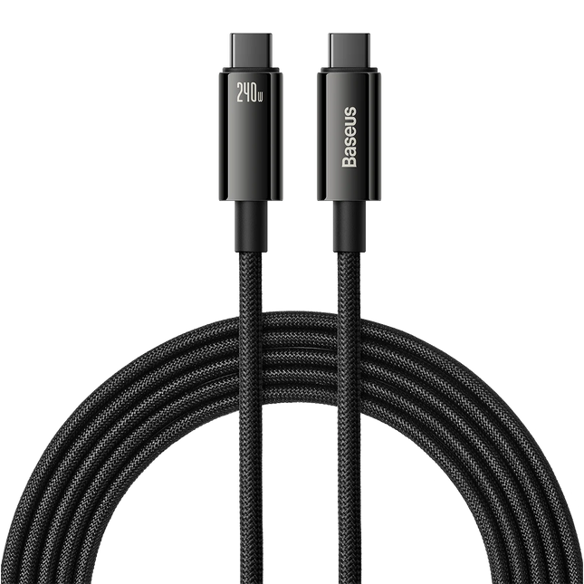 Baseus PD 240W Super Fast Charging Cables For iPhone 16 15 Plus Promax Type-C To USB Type C Wire Cable For Macbook iPad Data Cord