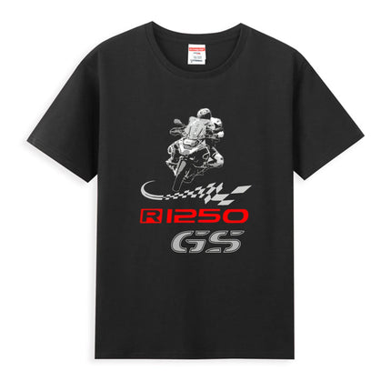 Hot Sale Summer 100% Cotton R1250 GS for BMW Motorrad Fans T Shirt Men Short Sleeves Cool Tee Hip Hop Streetwear T-shirt