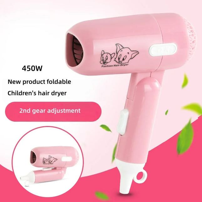 Sèche-cheveux pliable pour enfants Puissance 450 W, volume d'air élevé, séchage rapide, dortoir étudiant, pratique pour la maison et les voyages