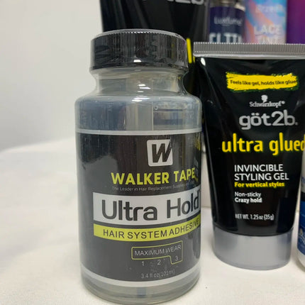 Wig Installation Kit Set Adhesive Bold Glue Remover Wax Stick Walker Tape Ultra Hold Glue Got 2b Glue Spray for Hair Extension