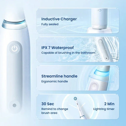 Oral B iO3 Electric Toothbrush iO Series 3 Cleaning Modes for Dental Care Replacement Toothbrush Heads Teeth Brush