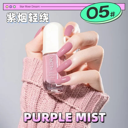 Water-based Nail Polish Tearable Baking Free Solid Color Nail Polish Gel Professional Semi-Permanent Varnish Nail Salon Polish
