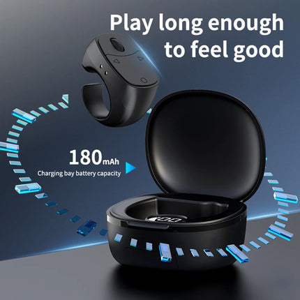 JX-12 Bluetooth Remote Control Wireless BT5.3 Camera Shutter Multifunctional Smartphone Selfie Button Controller Scrolling Ring