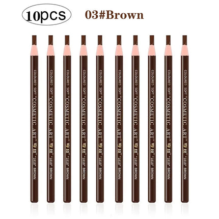 10pcs Hengsi Waterproof and Long-lasting Tear Off Eyebrow Pencil - No Need to Sharpen, Anti Smudging Suitable for All Skin Types