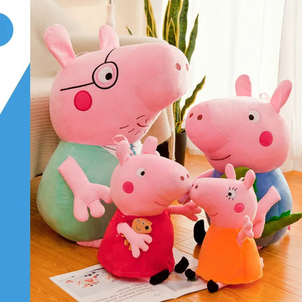New Peppa Pig and George family cartoon plush toy dolls, blue and pink pig dolls, festival gifts, dolls, birthday gifts