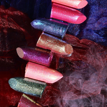 15Colors Metallic Glitter Lipstick Waterproof Lasting Diamond Pearlescent Metallic Lipstick Blue Lip Gloss Women Makeup Cosmetic