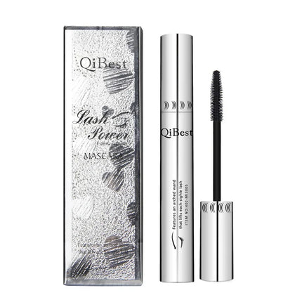 Qibest Silver Tube Mascara Waterproof Long & Curling Black Eyelashes Easy Removal No Dizziness Everlastingly Lasting