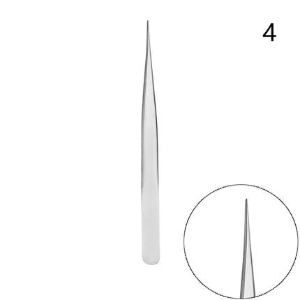 Anti Slip Stainless Steel Lash Extension Tweezers, Curved Tip, Straight Tweezers, High Precision Nail Art, Makeup Beauty Tools