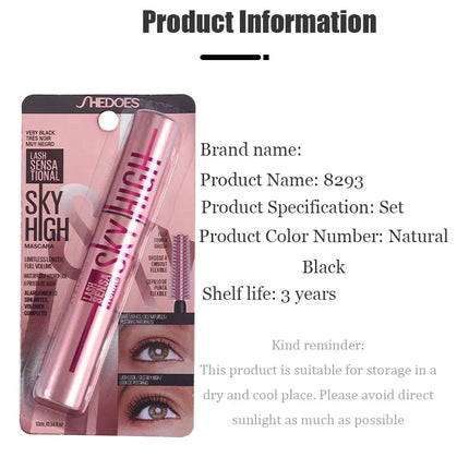 4D Silk Fiber Lash Mascara Lengthening Thick Curling Waterproof Mascara No Fading 24h Lasting Eye Lashes Brush Enhance Eyelashes
