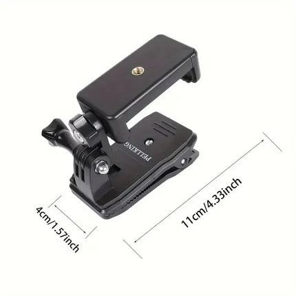 Anti-Slide Backpack Strap Clip Mount Adjustable Phone Holder for IPhone 15 Pro Max Samsung Outdoor Live Video Stand Clamp Mount