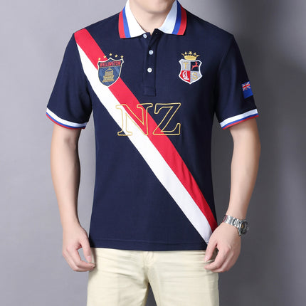 Men's Polo Shirt New Zealand Pacific Ocean Cotton Embroidery Stitching Color Classic Fashion Original Design Pure Cotton Quality
